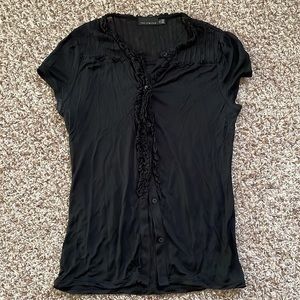 🖤The Limited Sheer Black Button-Up Top🖤